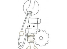 Stickserie - Ritter Schraube Doodle 6